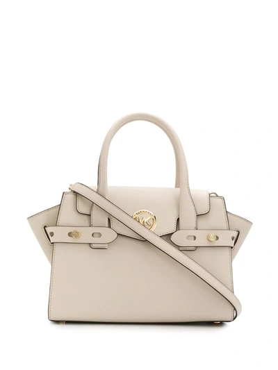 Michael Michael Kors Carmen Belted Tote Bag In Neutrals