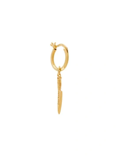 True Rocks Knife Detail Hoop Earrings In Gold