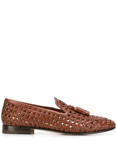 Fratelli Rossetti Woven 20mm Loafers In Brown