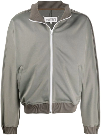 Maison Margiela Zip-up Sweat Jacket In Green