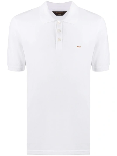 Ermenegildo Zegna Embroidered Logo Polo Shirt In White