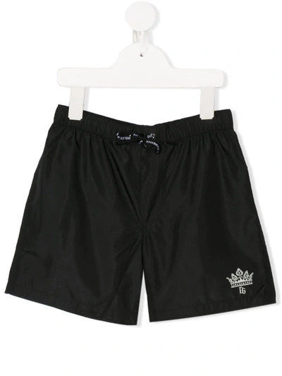 DOLCE & GABBANA LOGO PRINT SWIMMING SHORTS 