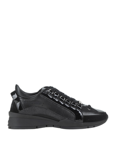 Dsquared2 Glitter Stripe Low-top Trainers In Black