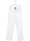Fay Kids' Straight Leg Trousers In White