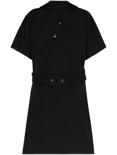 Boramy Viguier Field Hooded Cape Coat In Black