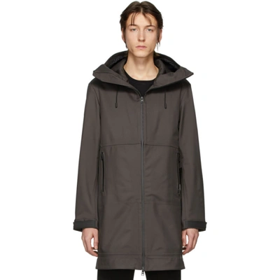 Bottega Veneta Brown Technical Hooded Jacket In 2099 Lt Brw