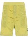 Stone Island Metal-effect Swim Shorts In Green