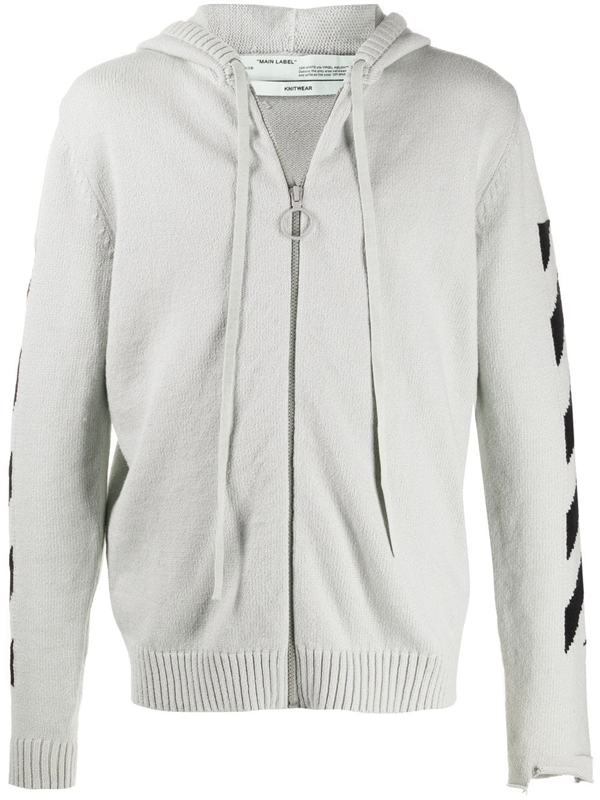 off white hoodie diagonal stripes