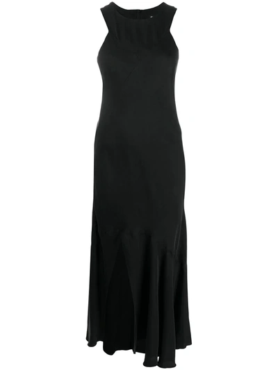 Ann Demeulemeester Flared Sleeveless Midi Dress In Black