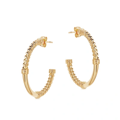 Missoma Large Cord Hoop Earrings 18ct Gold Plated