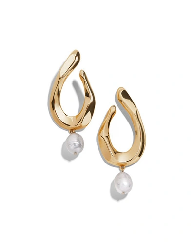 Baublebar Petra Cultured Freshwater Pearl Dangle Drop Earrings In White/gold