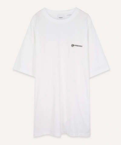 Burberry Justin Logo-print Cotton T-shirt In White