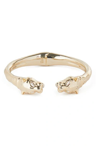 Alexis Bittar Future Antiquity Face To Face Panther Cuff In Gold