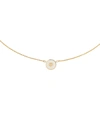 Tory Burch Kira Logo Colored Disc Pendant Necklace, 15.94-17.61 In New Ivory
