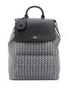 Tory Burch Gemini Link Coated Backpack In Black