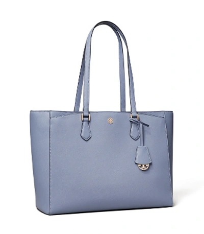 Tory Burch Robinson Tote Bag In Bluewood