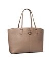 Tory Burch Mcgraw Tote Bag In Silver Maple