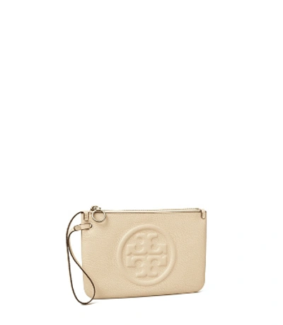 Tory Burch Perry Bombe Wristlet In New Cream