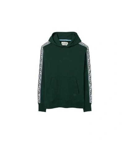 Tory Sport Tory Burch French Terry Geo-t Hoodie In Conifer