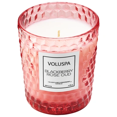 Voluspa Blackberry Rose Oud Classic Candle, 6.5 Oz. In Pink