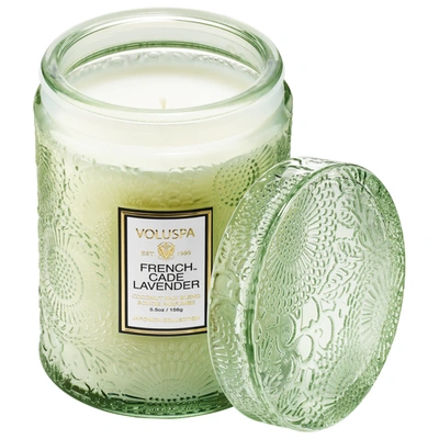 Voluspa Mini French Cade & Lavender Glass Candle 5.5 oz/ 156 G 1-wick Candle In French Cade Lavender