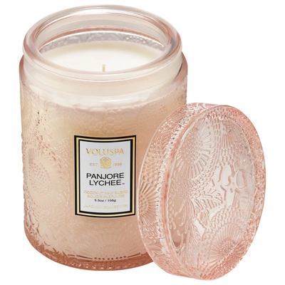 Voluspa Panjore Lychee Glass Jar Candle 5.5 oz/ 156 G 1-wick Candle