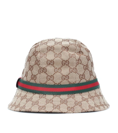 Gucci Kids' Original Gg Bucket Hat In Neutrals