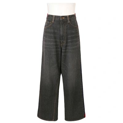 Pre-owned Facetasm Black Cotton - Elasthane Jeans