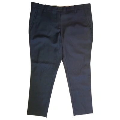 Pre-owned Isabel Marant Étoile Wool Straight Trousers In Blue