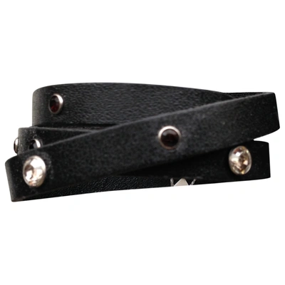 Pre-owned Swarovski Leather Bracelet