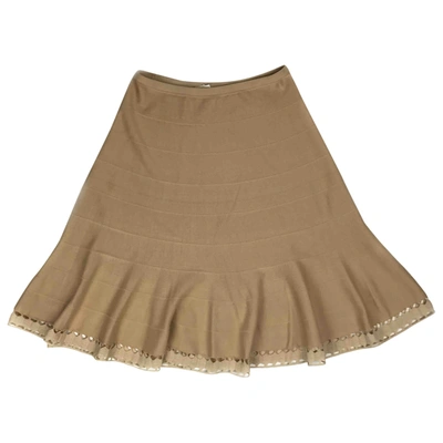 Pre-owned Alaïa Mid-length Skirt In Beige