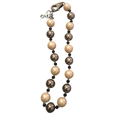 Pre-owned Dolce & Gabbana White Pearl Necklace