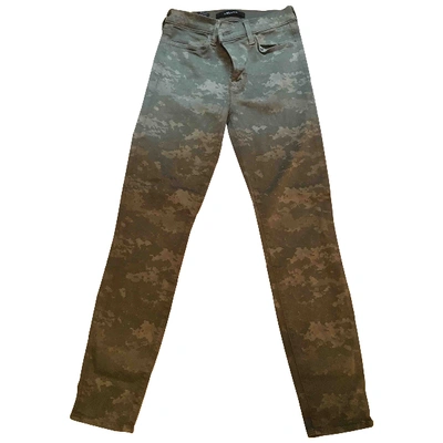 Pre-owned J Brand Khaki Cotton - Elasthane Jeans
