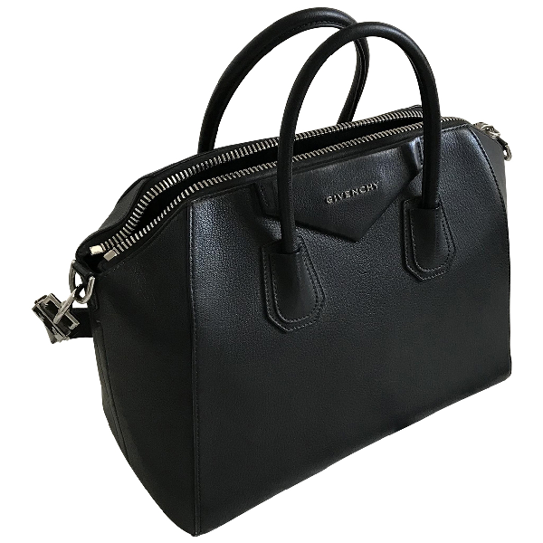Pre-Owned Givenchy Antigona Black Patent Leather Handbag | ModeSens