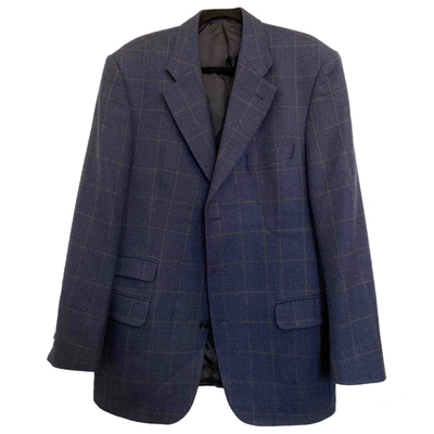 Pre-owned Burberry Wool Waistcoat In Blue