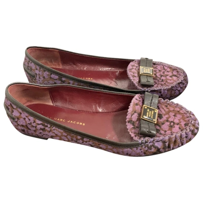 Pre-owned Marc By Marc Jacobs Pony-style Calfskin Flats In Purple