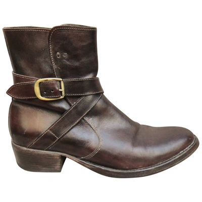 Pre-owned Pete Sorensen Leather Boots In Brown
