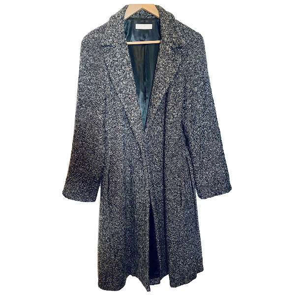 Pre-owned Nicole Farhi Grey Wool Coat | ModeSens