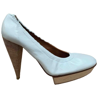 Pre-owned Lanvin Leather Heels In White