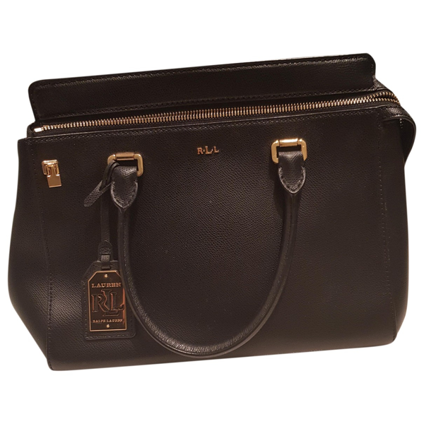 Preowned Lauren Ralph Lauren Black Leather Handbag ModeSens