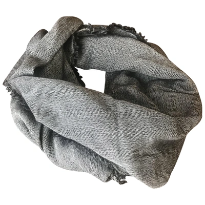 Pre-owned Trussardi Wool Stole In Grey