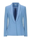 Liu •jo Suit Jackets In Pastel Blue