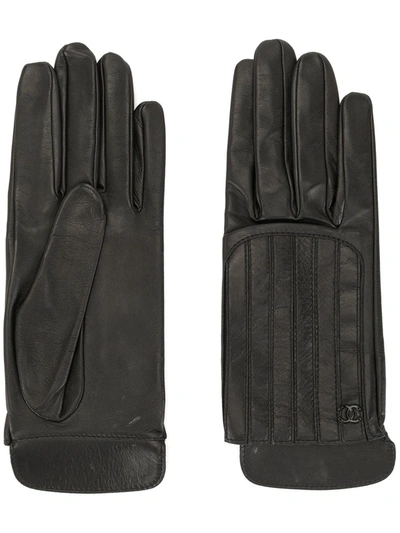 Pre-owned Chanel Quilted Leather Gloves In Black