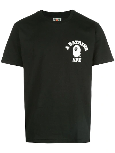 Bape Graphic Print T-shirt In Black