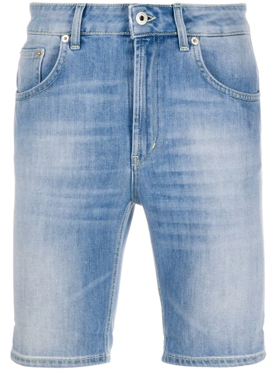 Dondup Slim-fit Logo Denim Shorts In Blue