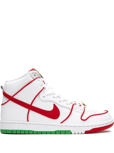 Nike X Paul Rodriguez Sb Dunk High "mexican Boxing" Sneakers In White