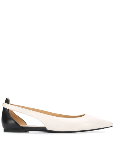 Michael Michael Kors Cutout Ballerina Shoes In Neutrals