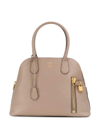 Tom Ford Alix Medium Dome Bag In Neutrals