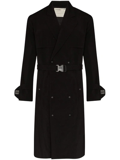 A-cold-wall* Double-breasted Trench Coat In Black