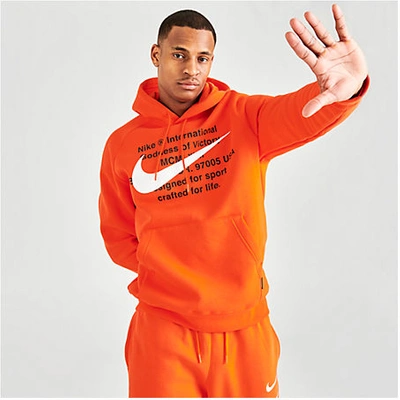 Nike Men's Sportswear Swoosh Hoodie In Orange